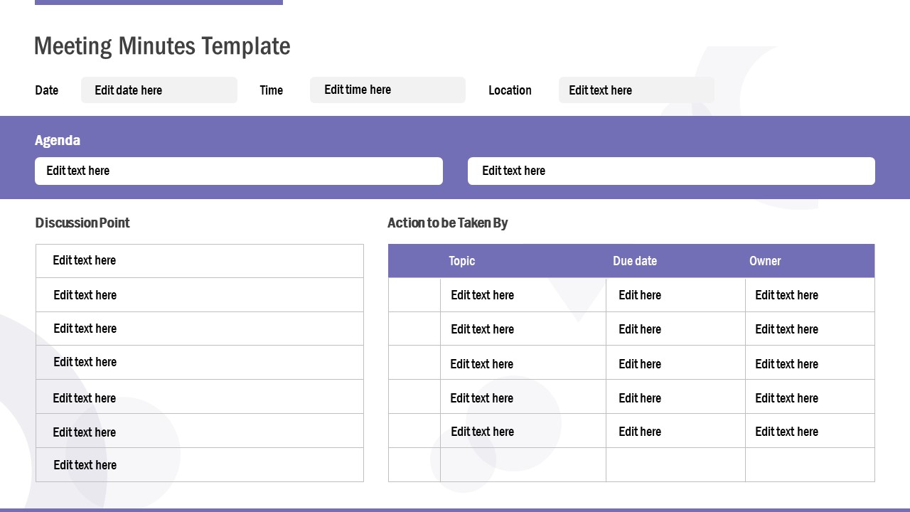 Detail Meeting Minutes Template Powerpoint Nomer 2