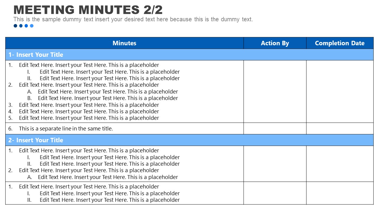 Detail Meeting Minutes Template Powerpoint Nomer 11