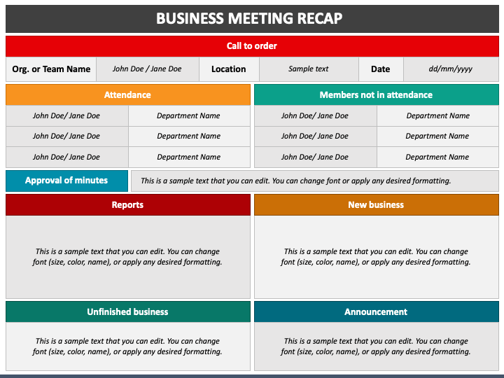 Detail Meeting Minutes Template Powerpoint Nomer 23