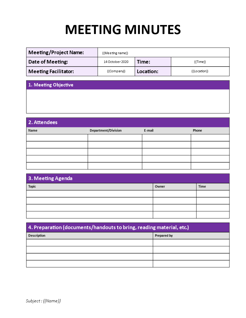 Detail Meeting Minutes Template Powerpoint Nomer 53