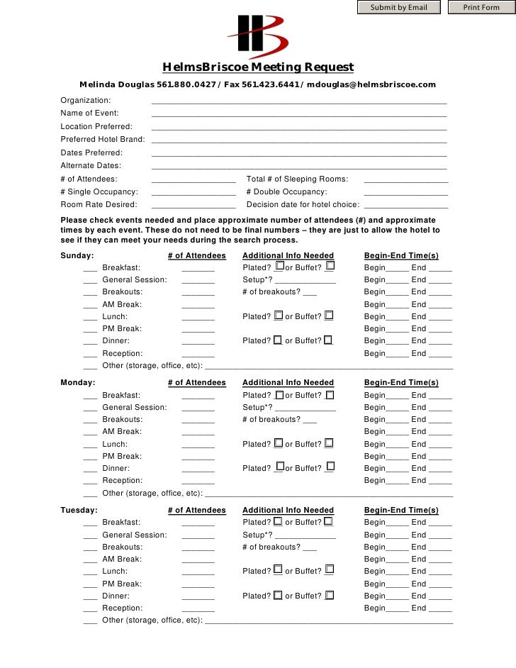 Detail Meeting Request Template Nomer 46