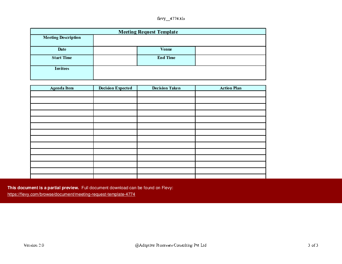 Detail Meeting Request Template Nomer 55