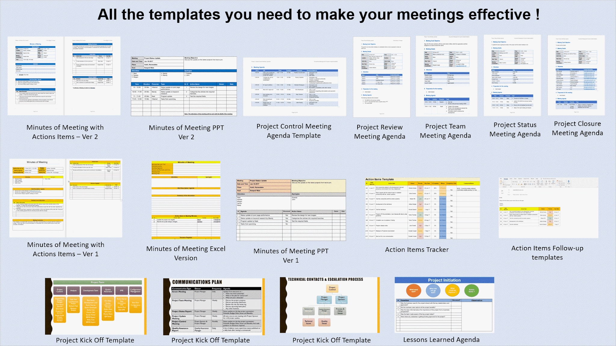 Detail Meeting Template Excel Nomer 19