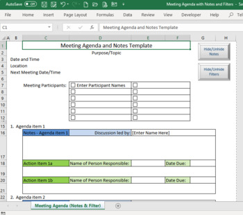 Detail Meeting Template Excel Nomer 22