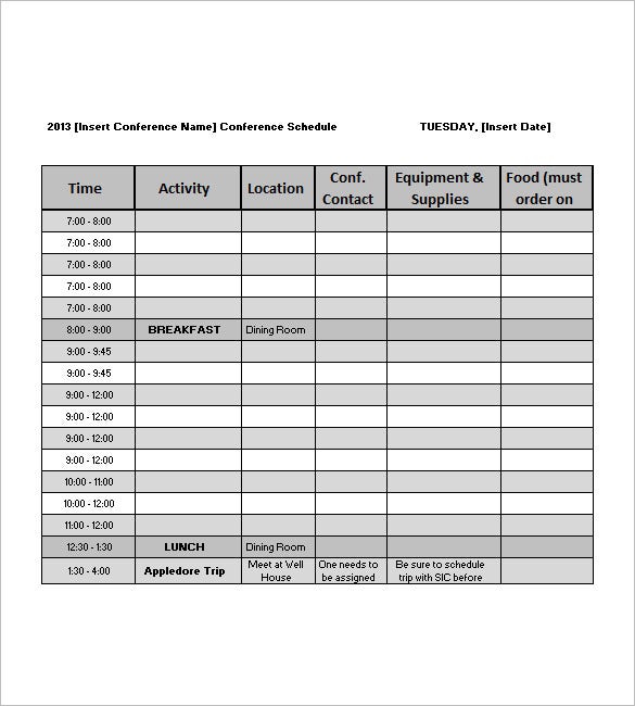 Detail Meeting Template Excel Nomer 25