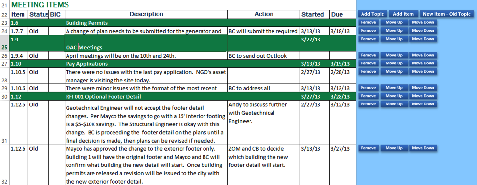 Detail Meeting Template Excel Nomer 32