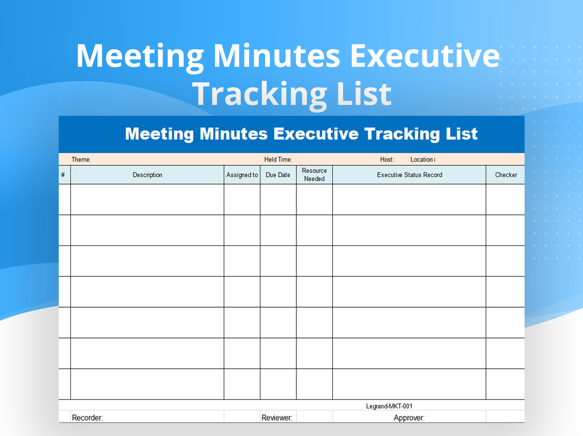 Detail Meeting Template Excel Nomer 45