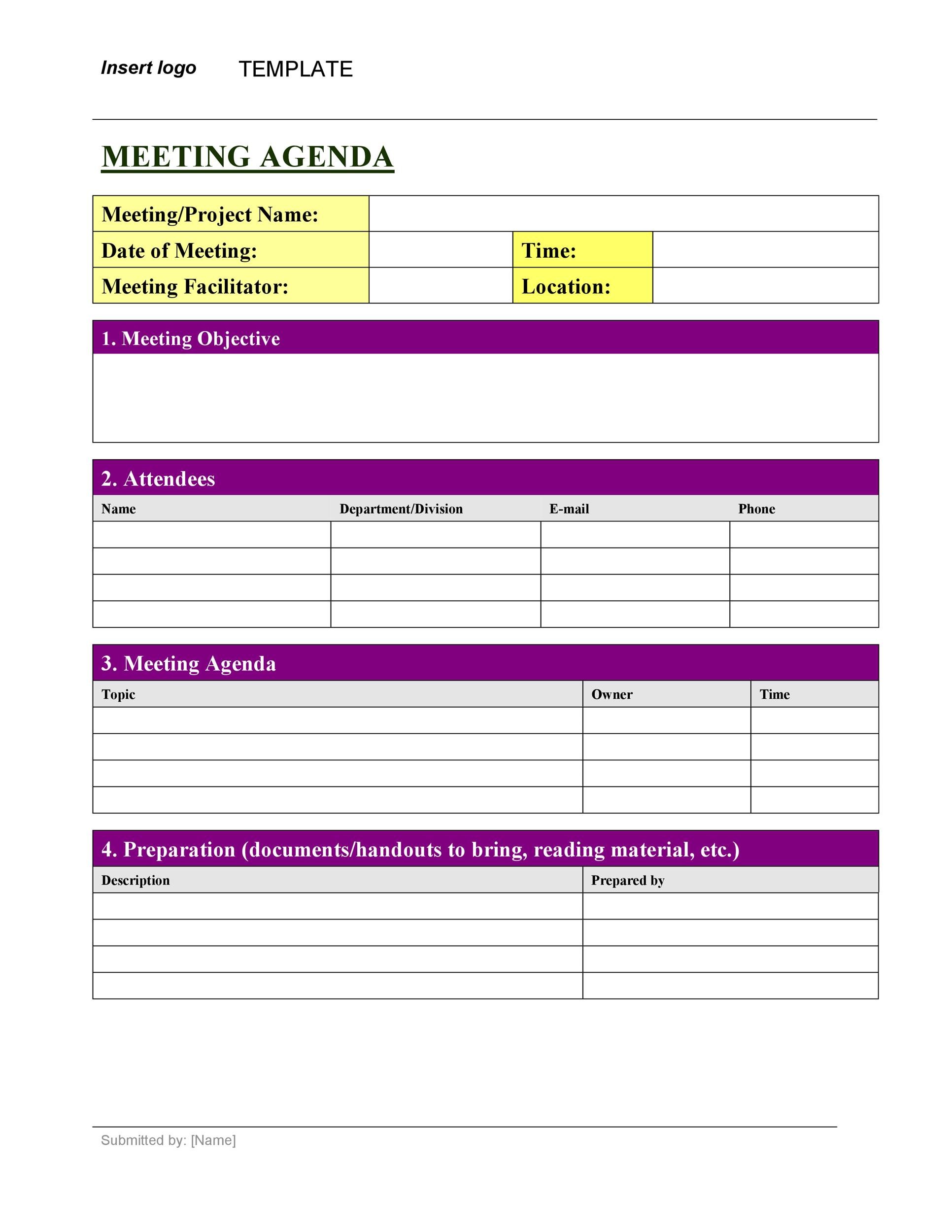 Detail Meeting Template Excel Nomer 46