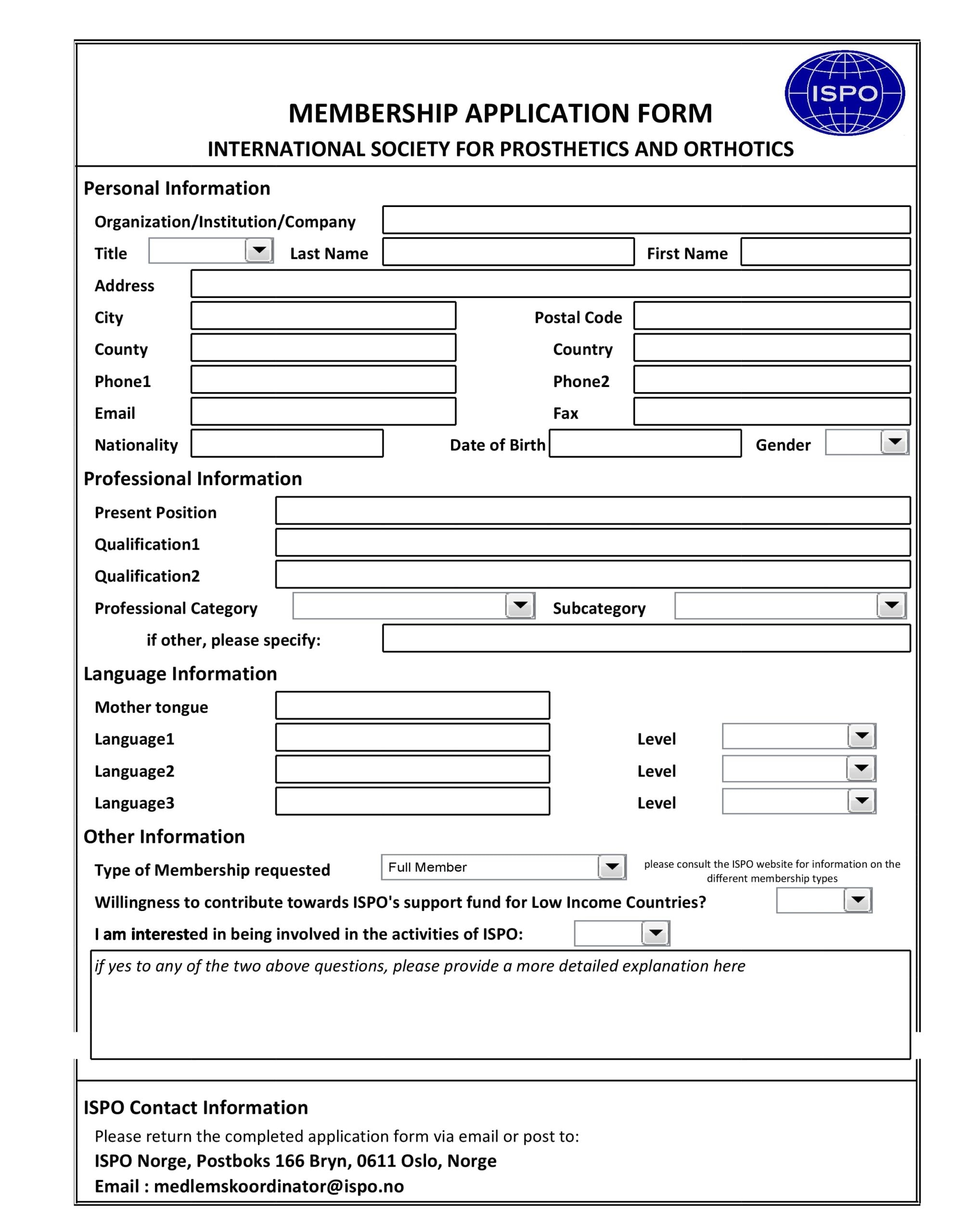 Member Application Template - KibrisPDR