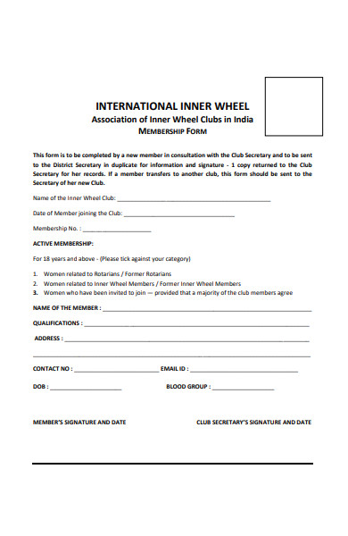 Detail Member Application Template Nomer 10