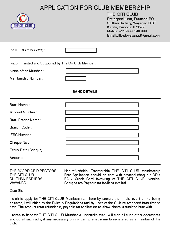 Detail Member Application Template Nomer 16
