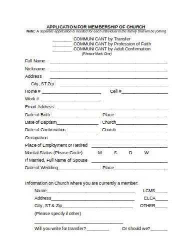 Detail Member Application Template Nomer 19