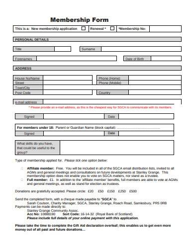 Detail Member Application Template Nomer 20