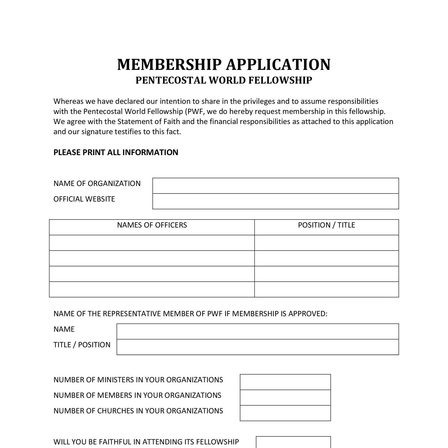 Detail Member Application Template Nomer 24
