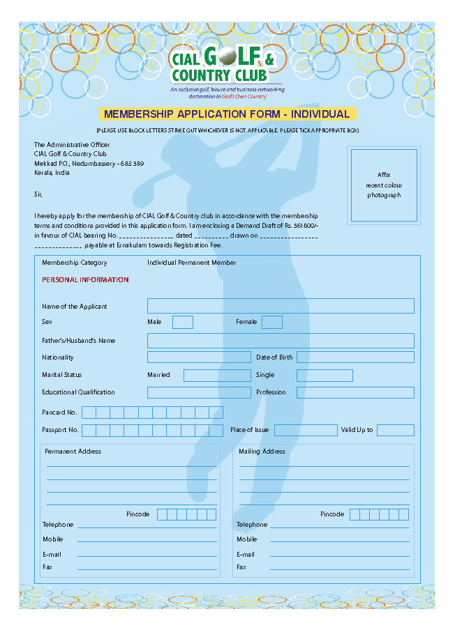 Detail Member Application Template Nomer 29