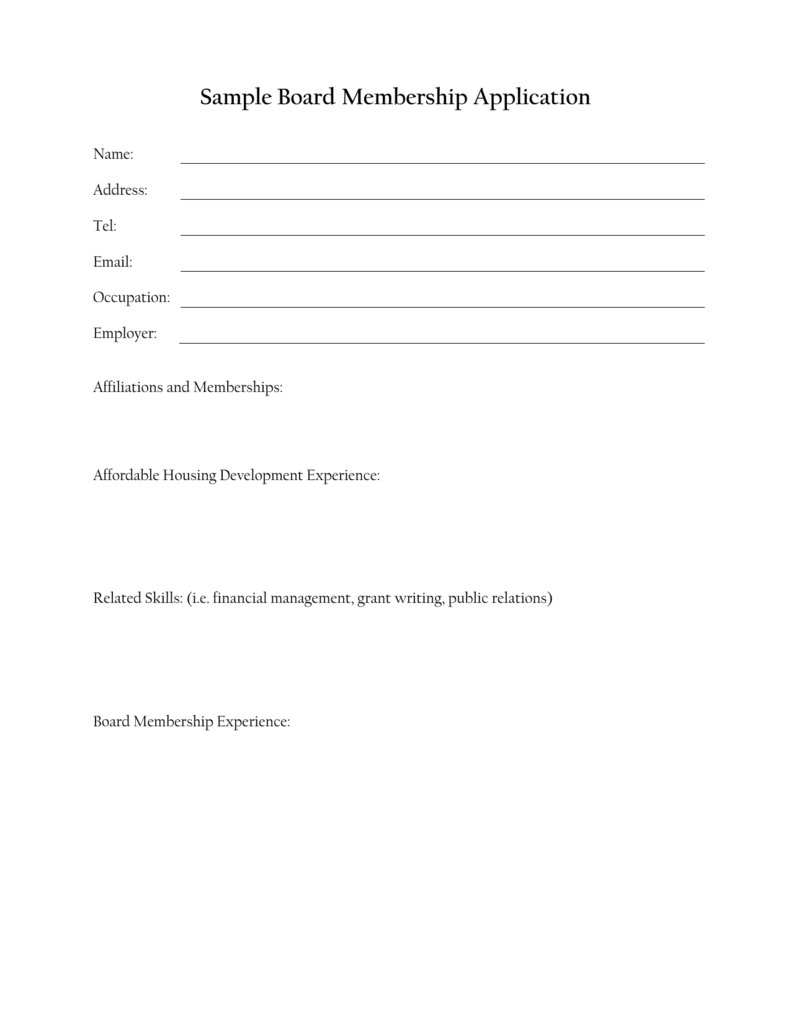 Detail Member Application Template Nomer 34