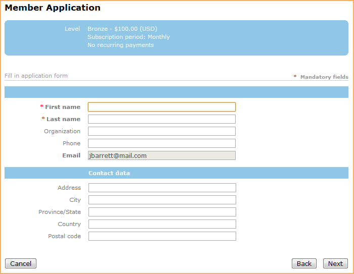 Detail Member Application Template Nomer 36