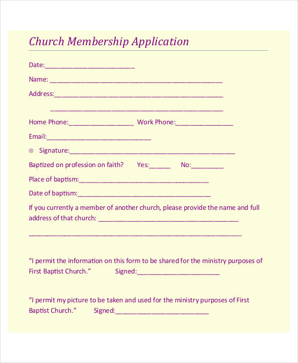 Detail Member Application Template Nomer 38