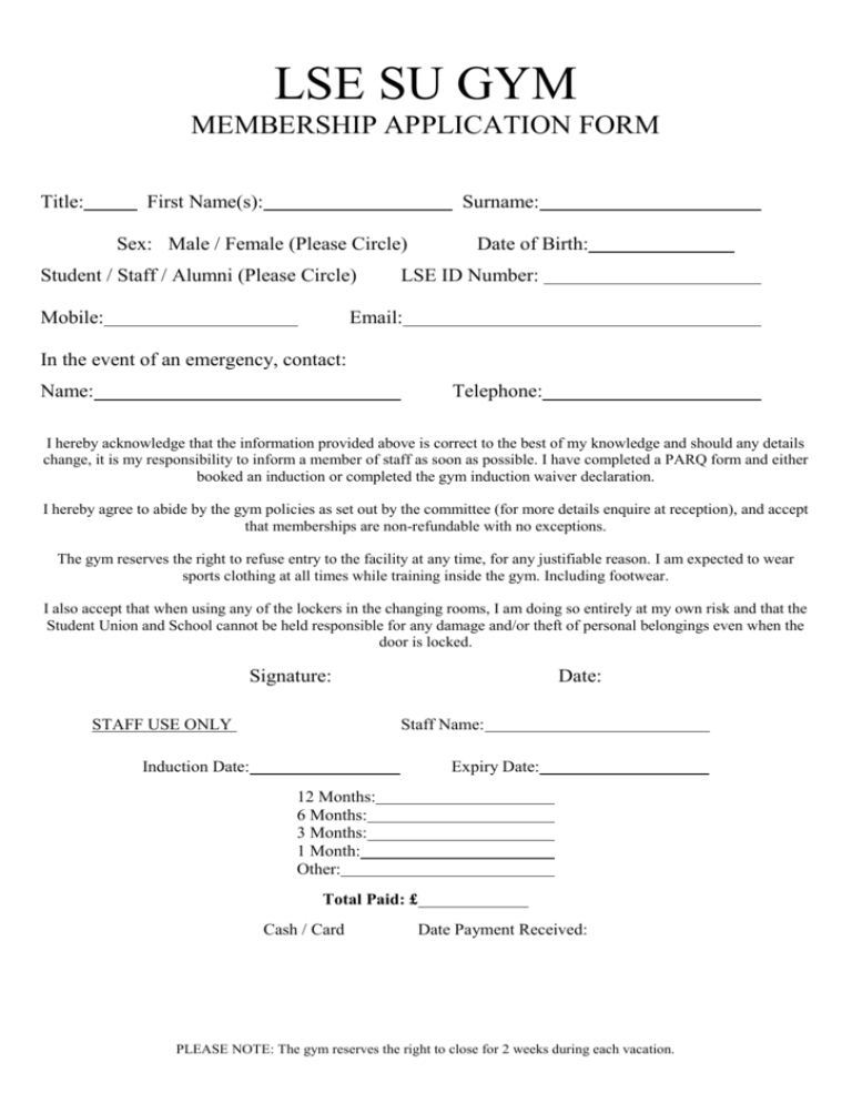 Detail Member Application Template Nomer 39