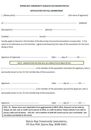 Detail Member Application Template Nomer 41