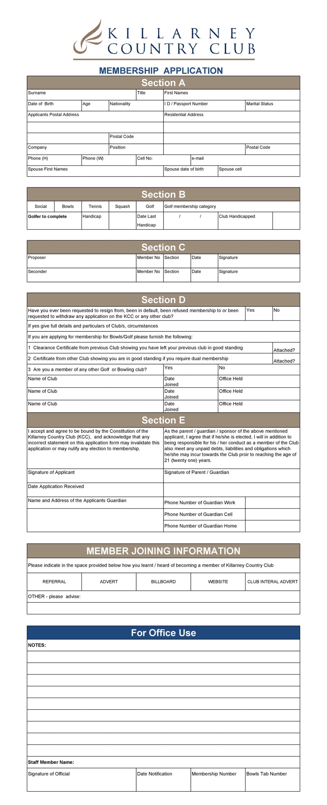 Detail Member Application Template Nomer 44