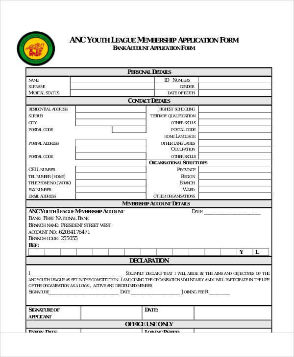 Detail Member Application Template Nomer 45