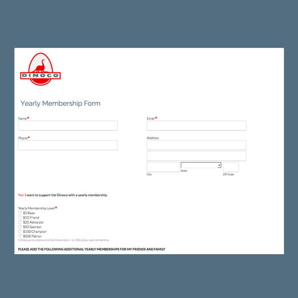 Detail Member Application Template Nomer 6