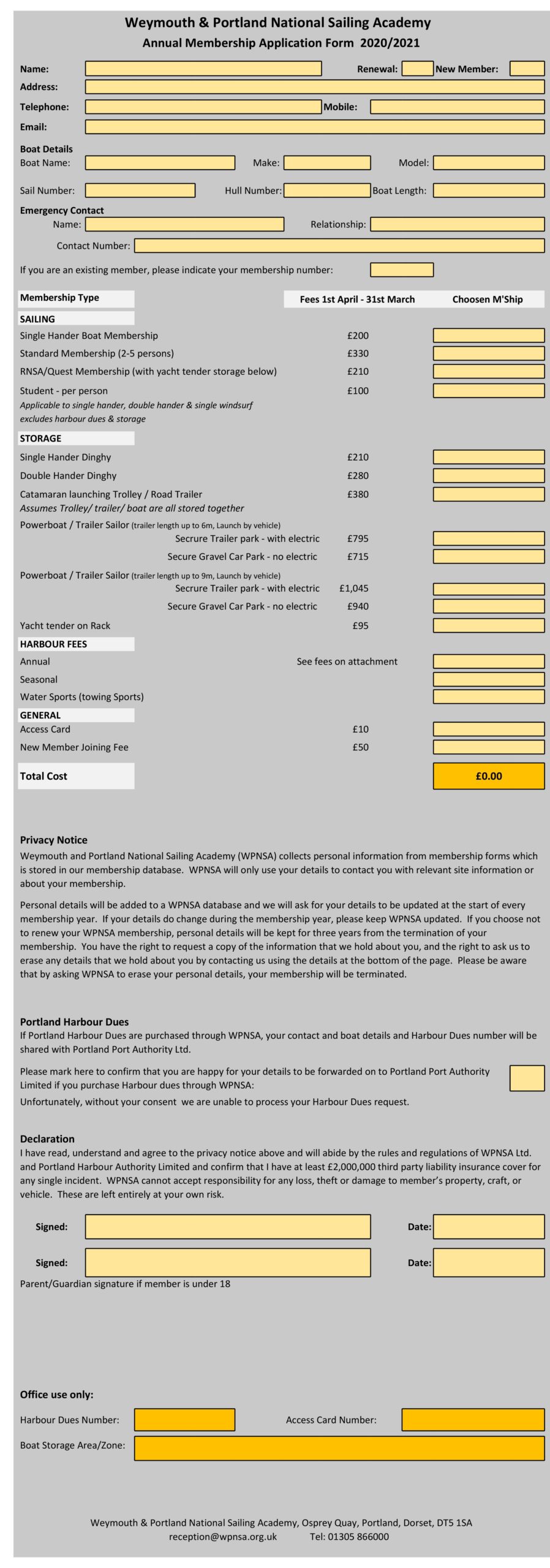 Detail Member Application Template Nomer 49
