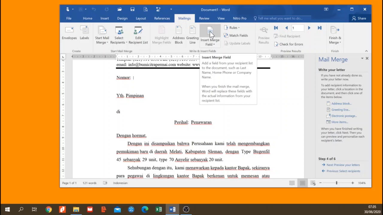 Detail Membuat Surat Massal Di Word 2007 Nomer 24