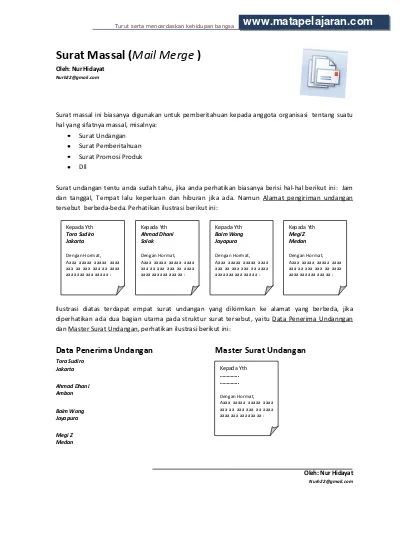 Detail Membuat Surat Massal Di Word 2007 Nomer 31