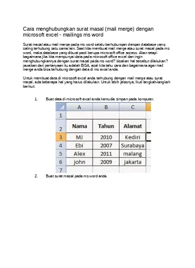 Detail Membuat Surat Massal Di Word 2007 Nomer 44