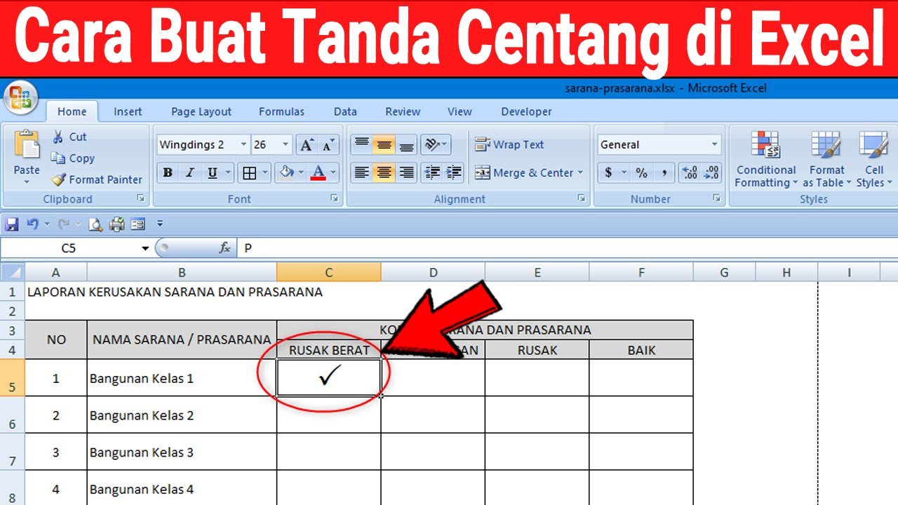 Membuat Tanda Centang Di Excel - KibrisPDR