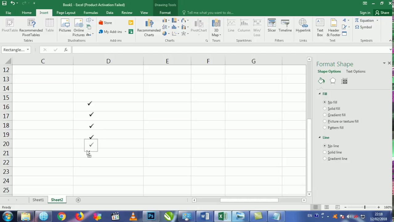 Detail Membuat Tanda Centang Di Excel Nomer 12