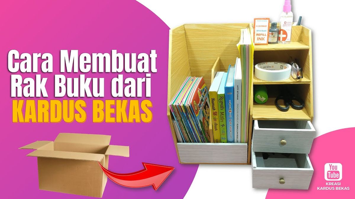 Detail Membuat Tempat Buku Dari Kardus Nomer 32