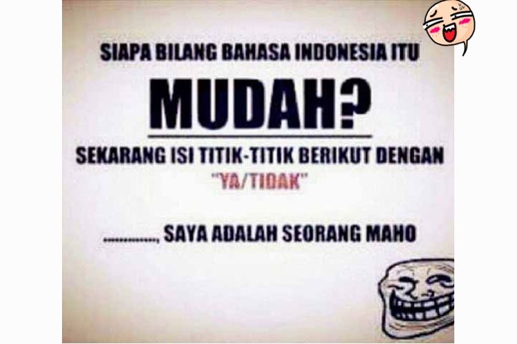 Meme Bahasa Indonesia - KibrisPDR