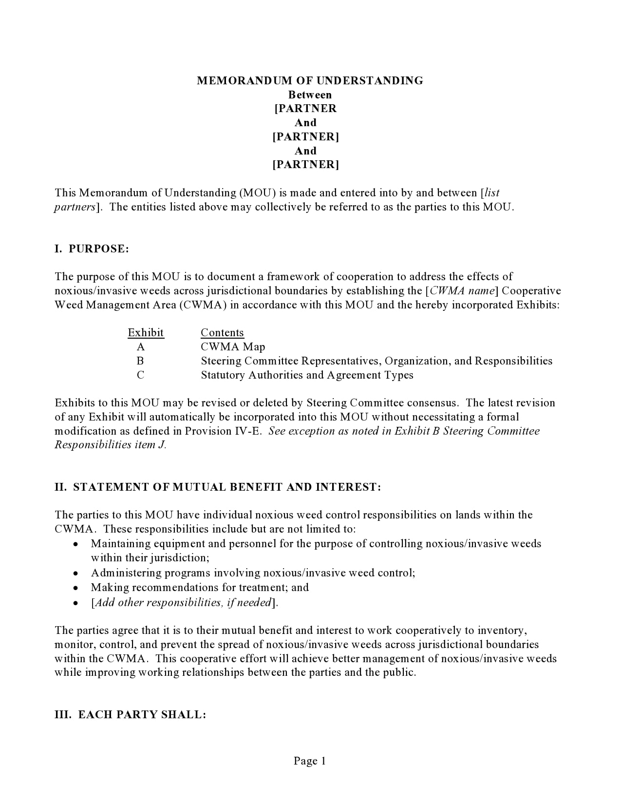Detail Memorandum Of Understanding Template Word Nomer 16