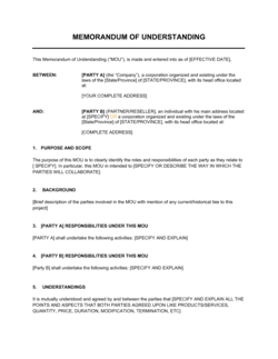Detail Memorandum Of Understanding Template Word Nomer 18