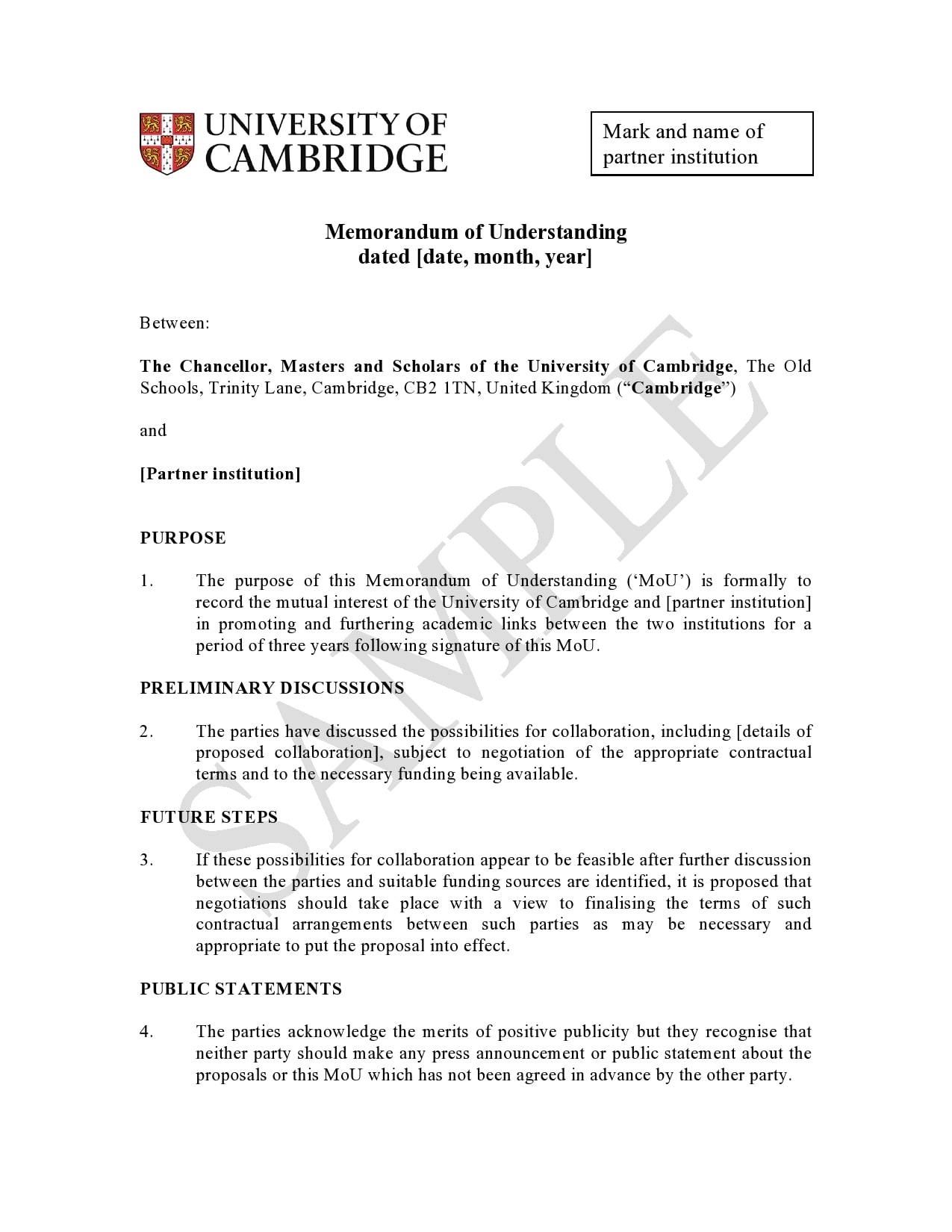 Detail Memorandum Of Understanding Template Word Nomer 23