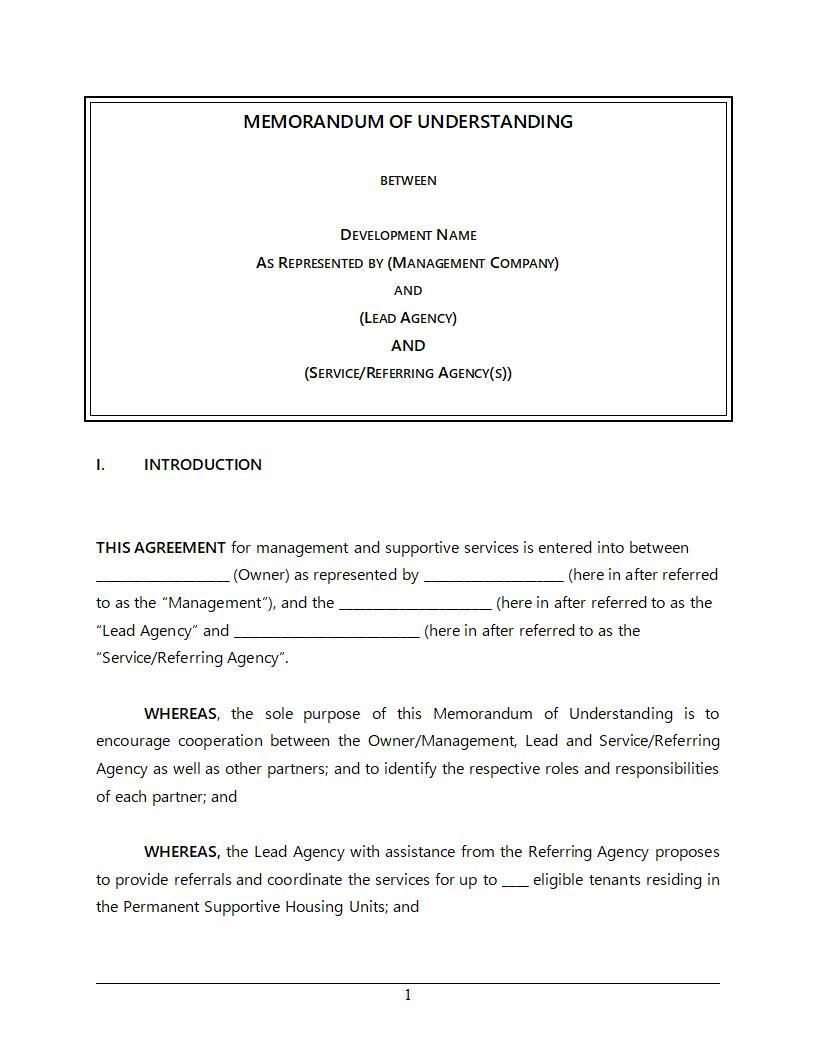 Detail Memorandum Of Understanding Template Word Nomer 25