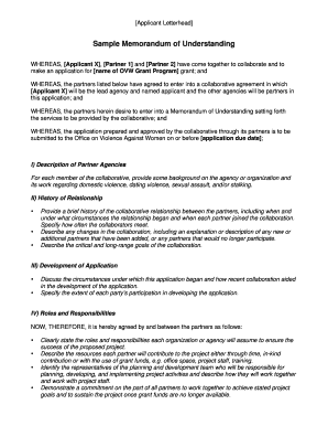 Detail Memorandum Of Understanding Template Word Nomer 29