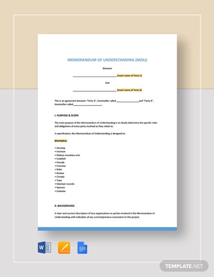 Detail Memorandum Of Understanding Template Word Nomer 31