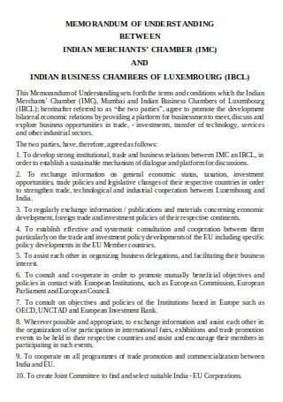 Detail Memorandum Of Understanding Template Word Nomer 32