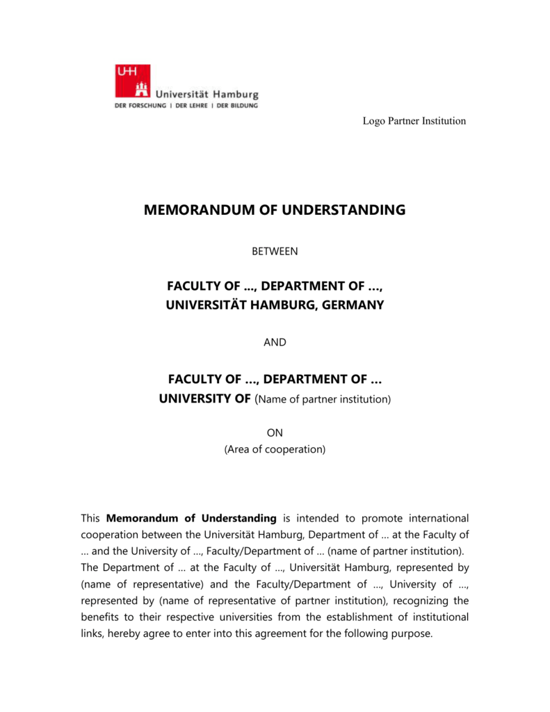 Detail Memorandum Of Understanding Template Word Nomer 33
