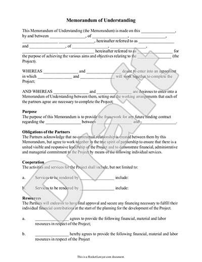 Detail Memorandum Of Understanding Template Word Nomer 35