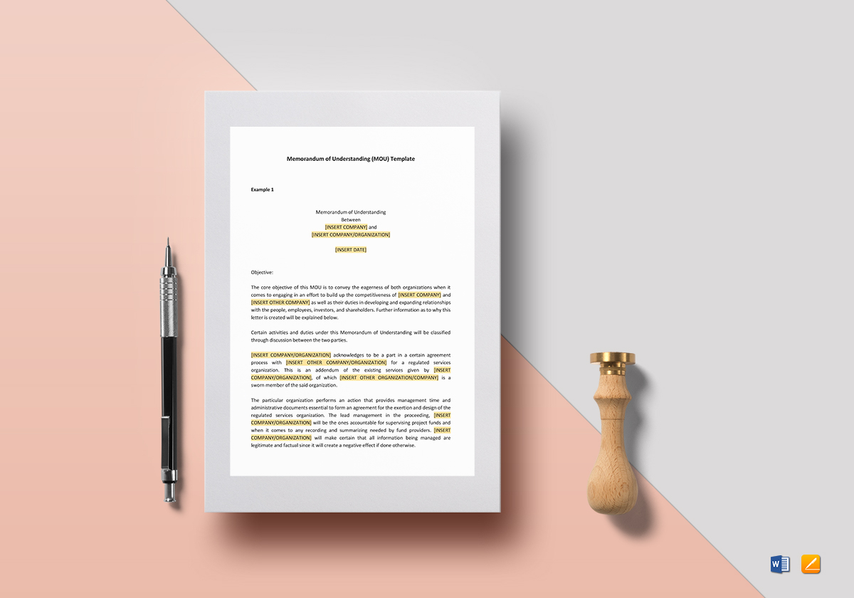 Detail Memorandum Of Understanding Template Word Nomer 41