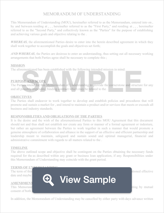 Detail Memorandum Of Understanding Template Word Nomer 45