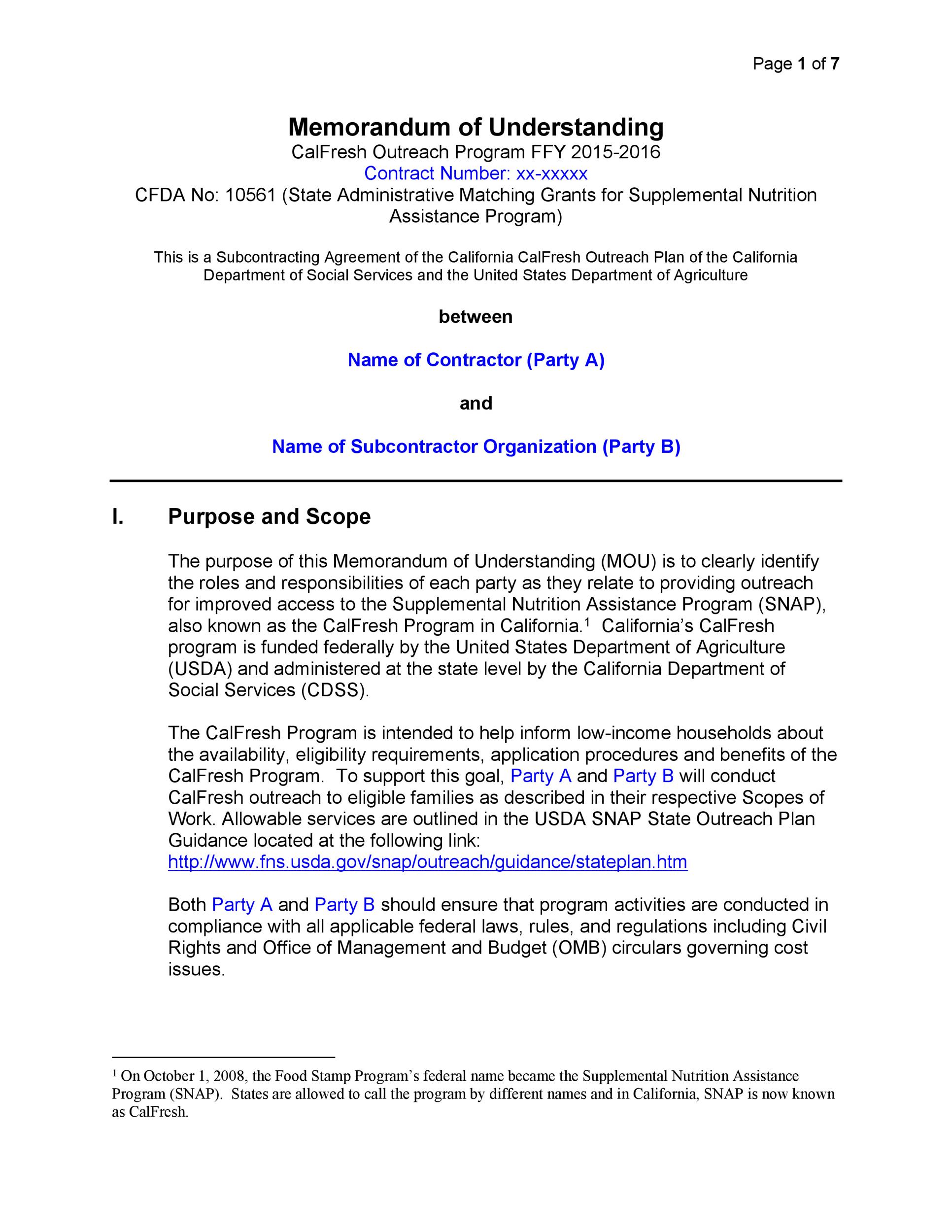 Detail Memorandum Of Understanding Template Word Nomer 6