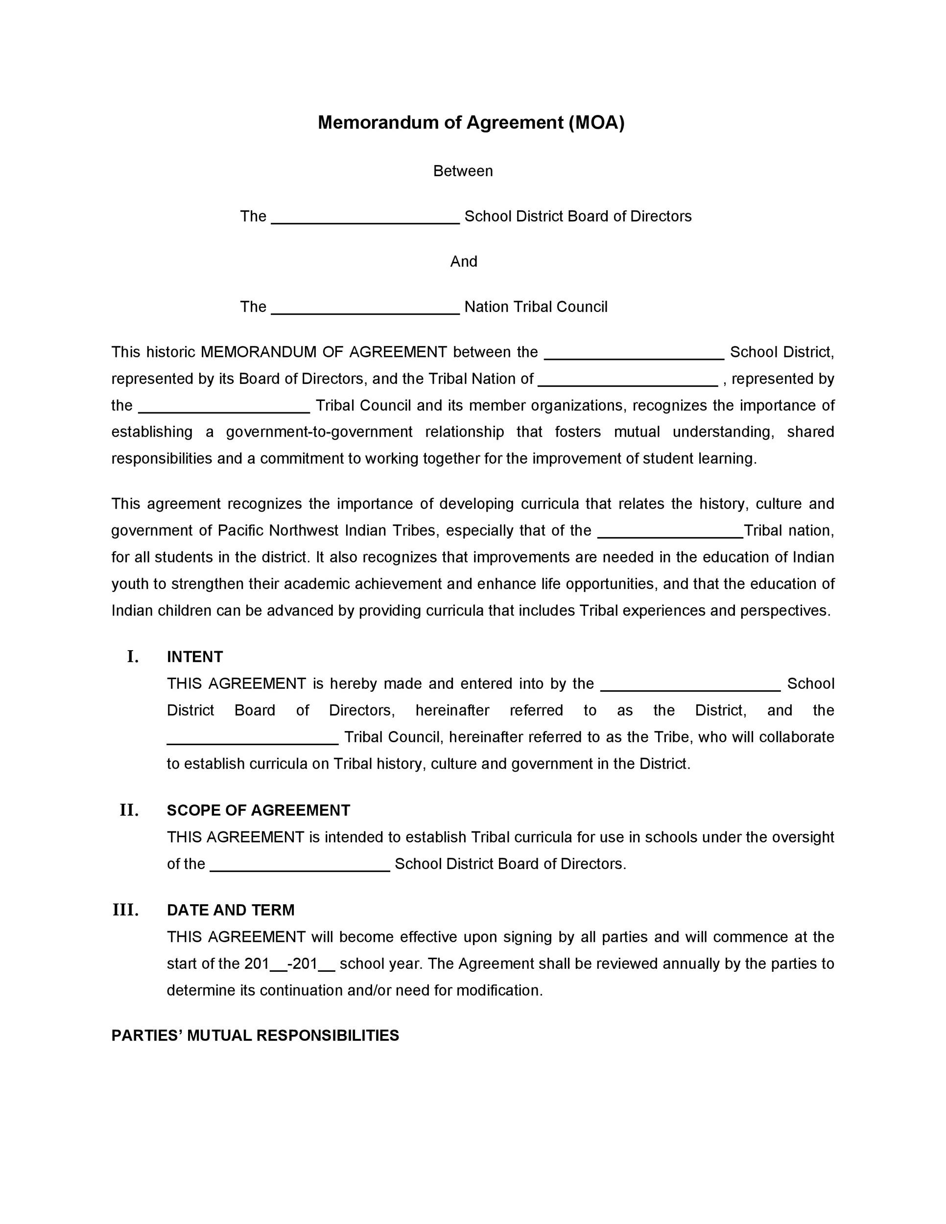 Detail Memorandum Of Understanding Template Word Nomer 56