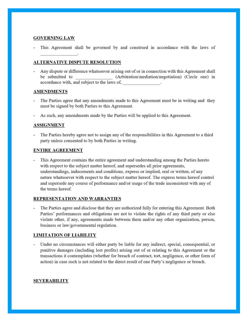 Detail Memorandum Of Understanding Template Word Nomer 8
