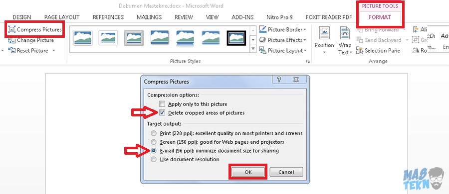 Detail Memperkecil Kapasitas Gambar Melalui Word Nomer 2